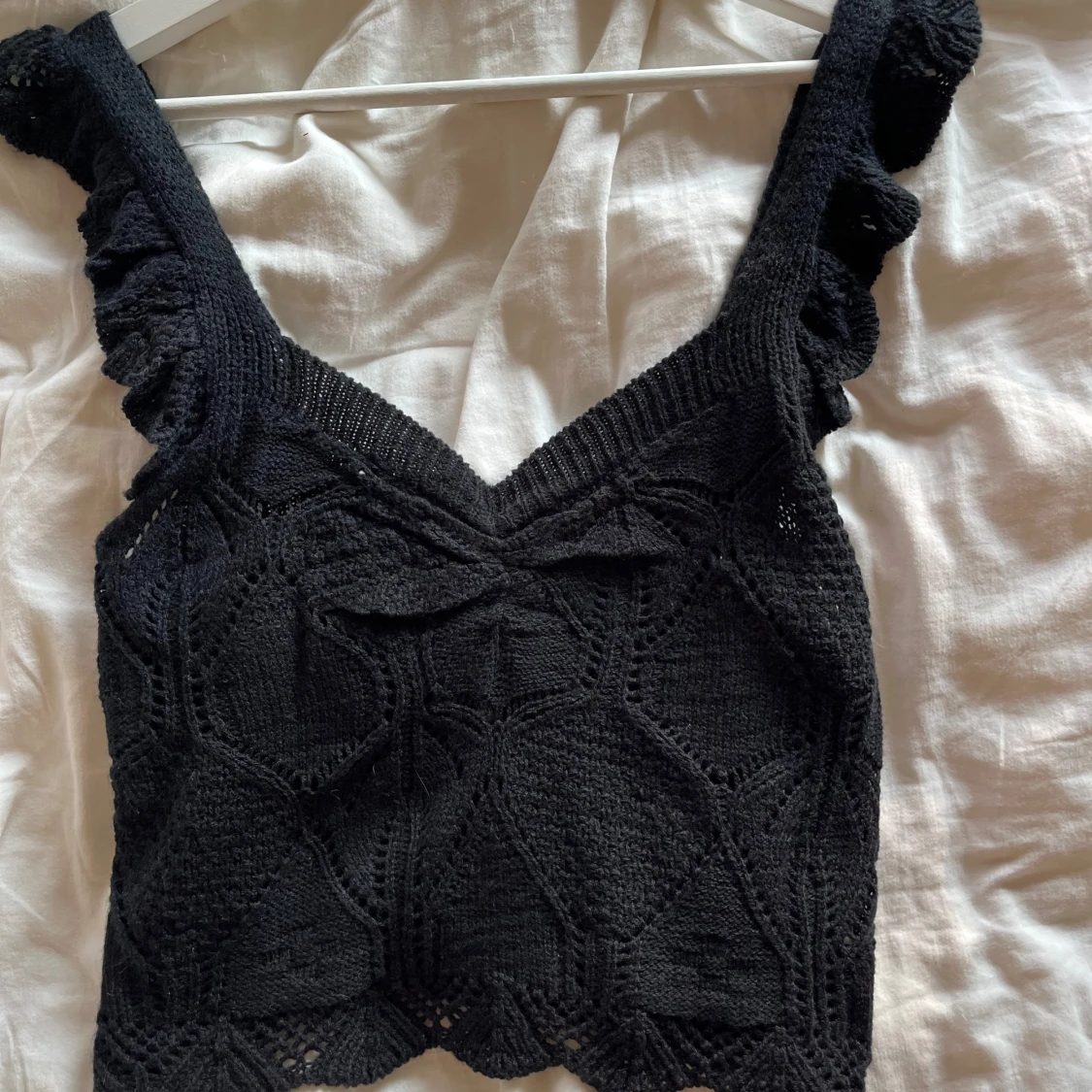 svart stickad topp
