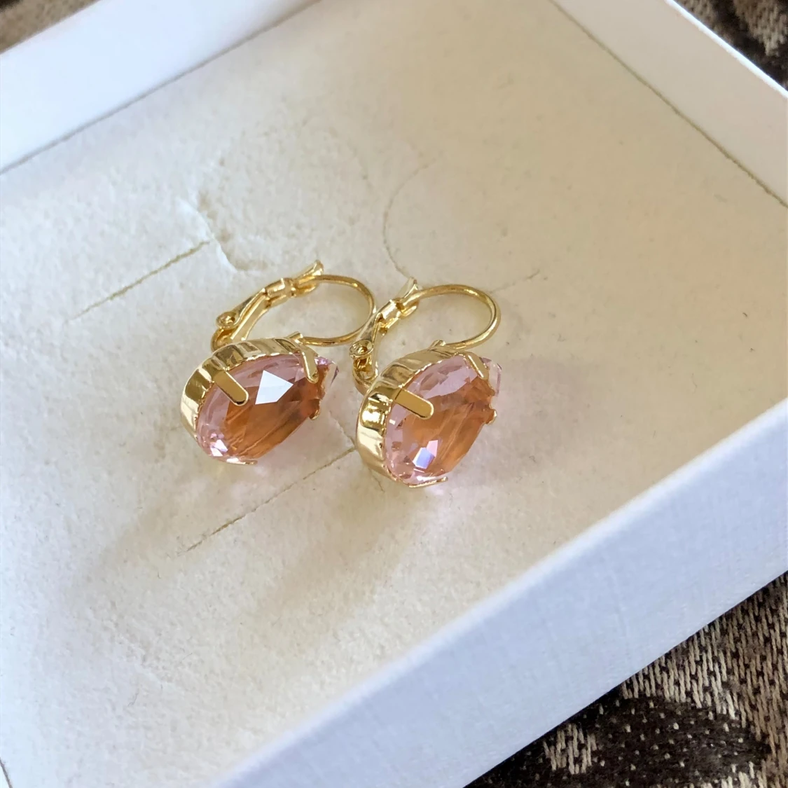 Aprikos rosa Drop örhängen  - 3