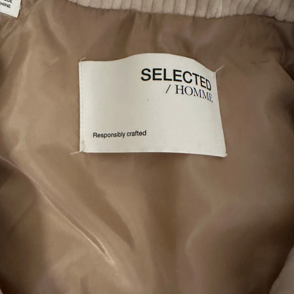 Beige manchesterjacka från Selected Homme - 1