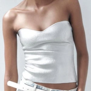 Silvrig bandeautopp   - Så snygg, använd fåtal gånger!! Från Zara😍