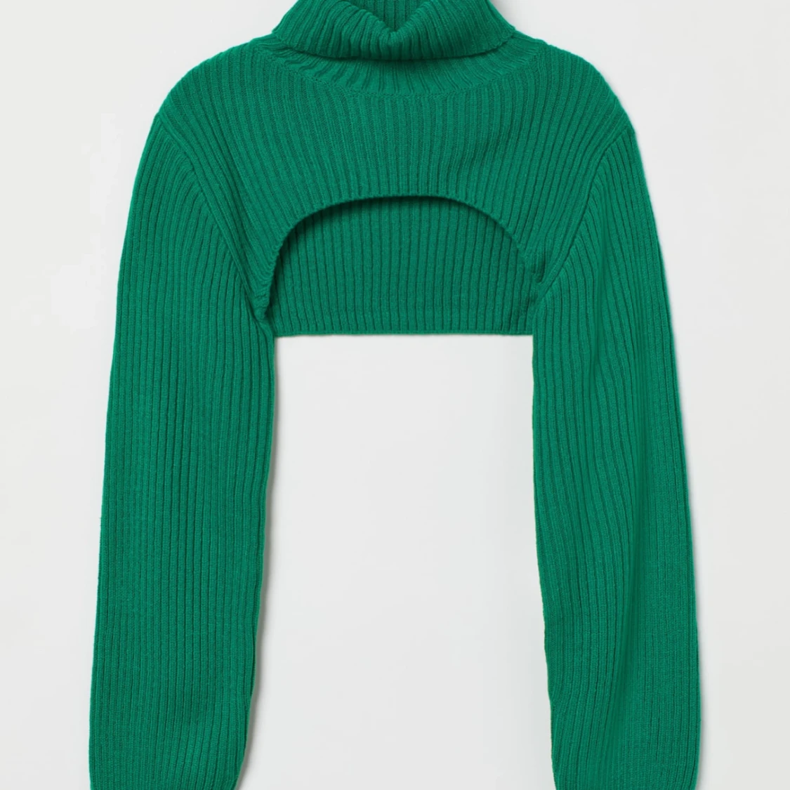 Grön ribbad polotröja - 91