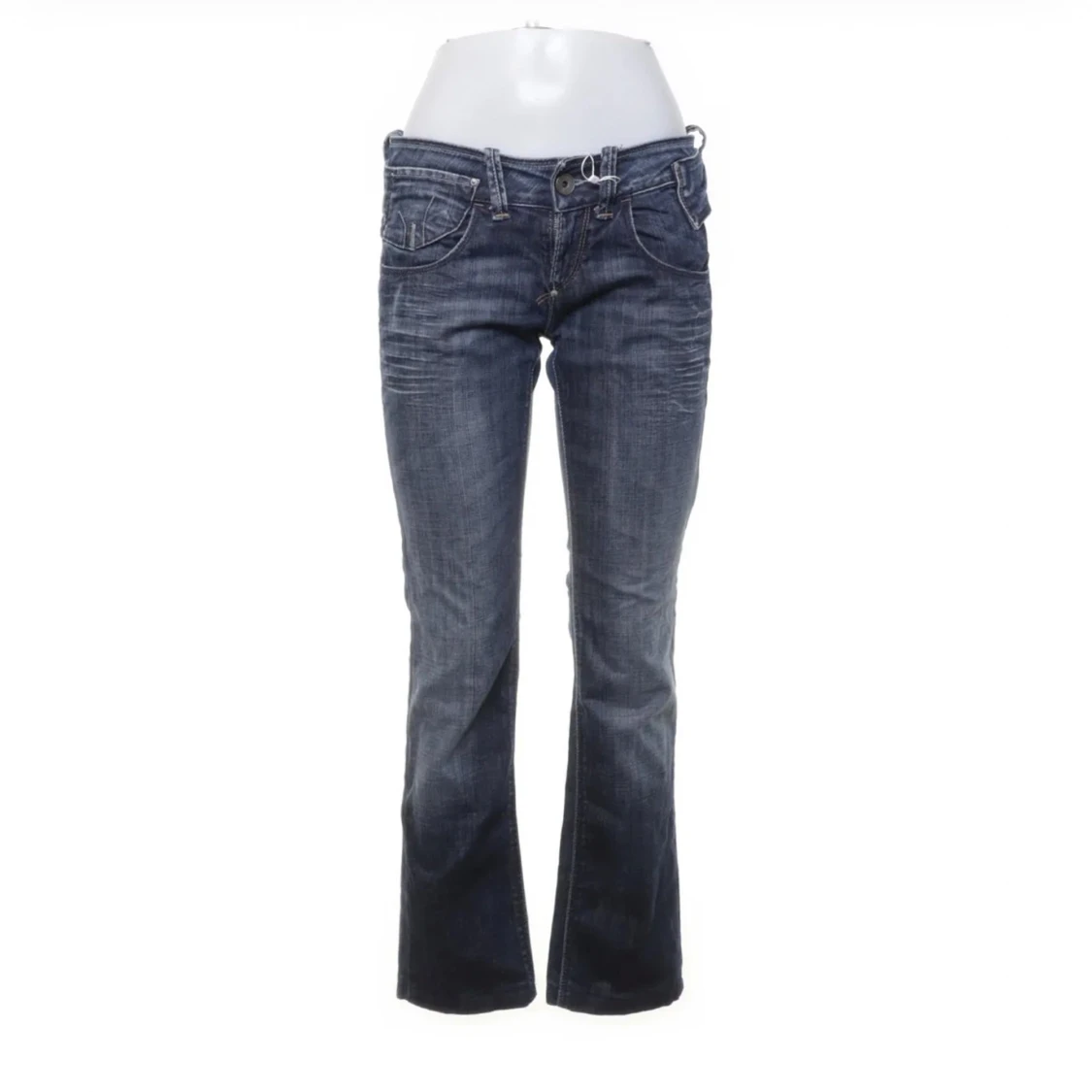 blå low waist bootcut jeans - 91