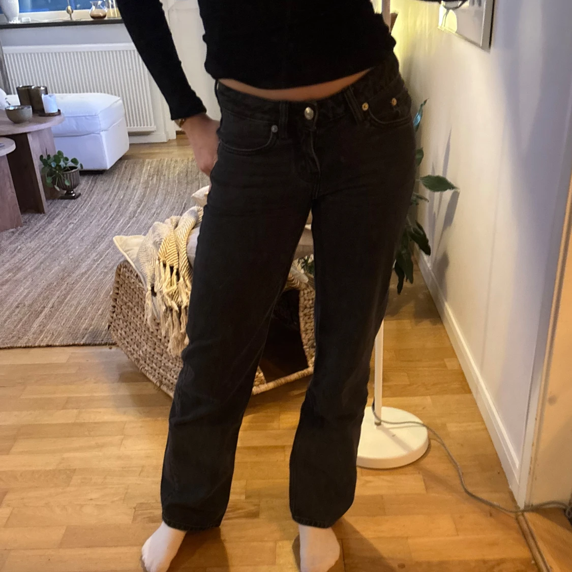 lågmidjade jeans  - 1