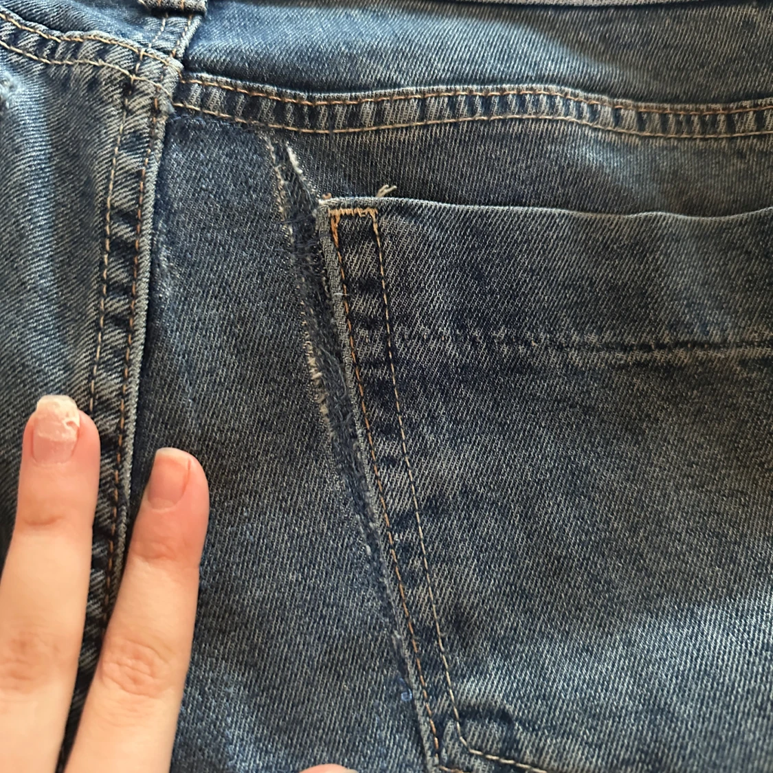 Blå bootcut jeans - 2