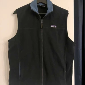Svart fleeceväst från Patagonia - Snygg och bekväm svart fleeceväst från Patagonia med dragkedja framtill. Perfekt för lager-på-lager under kyliga dagar. Den har en enkel design med en liten logga på bröstet.