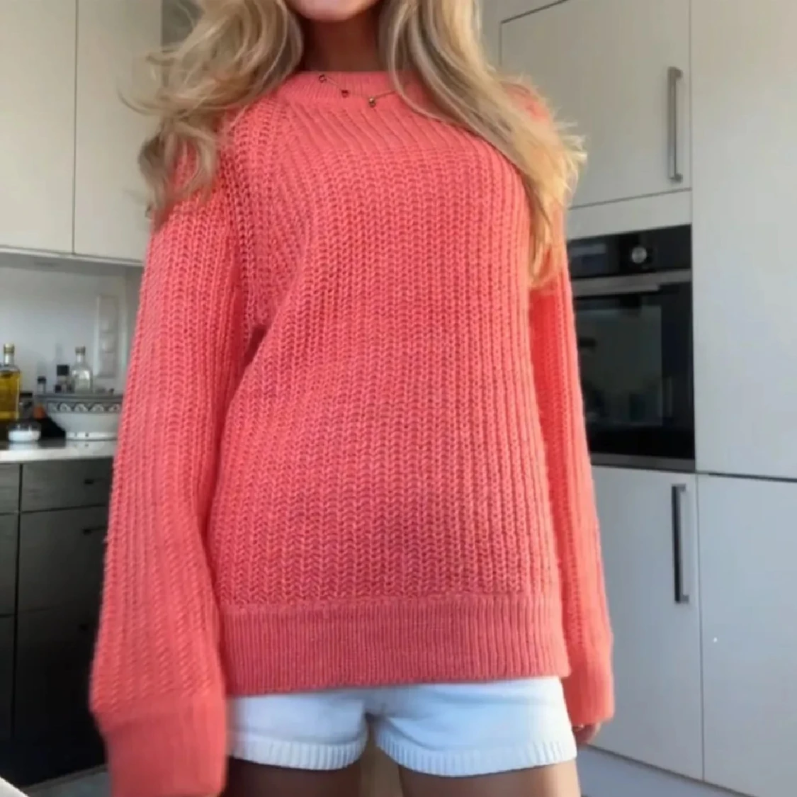 Korall stickad tröja!