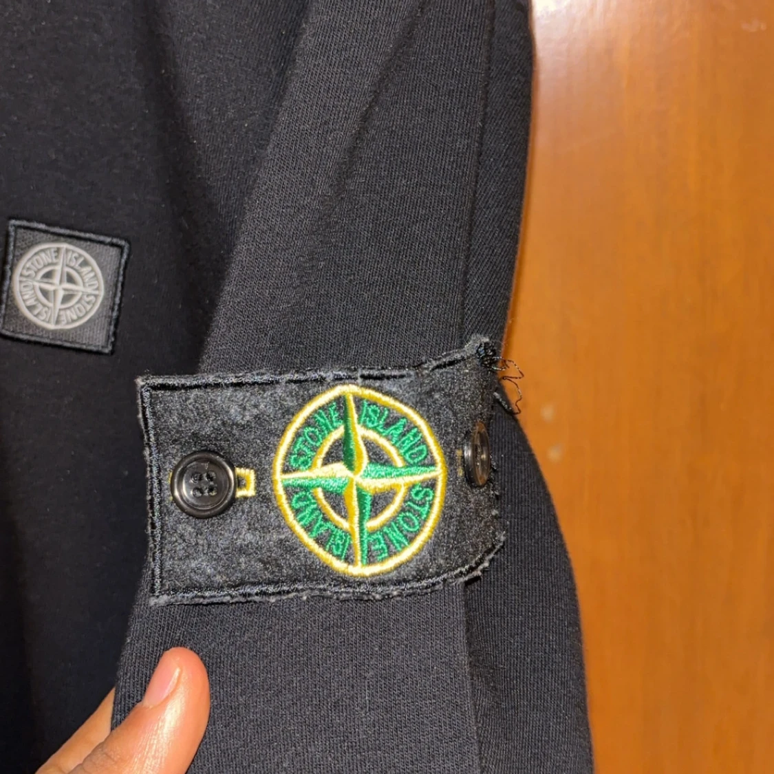 Svart fleece sweatshirt från Stone Island - 92