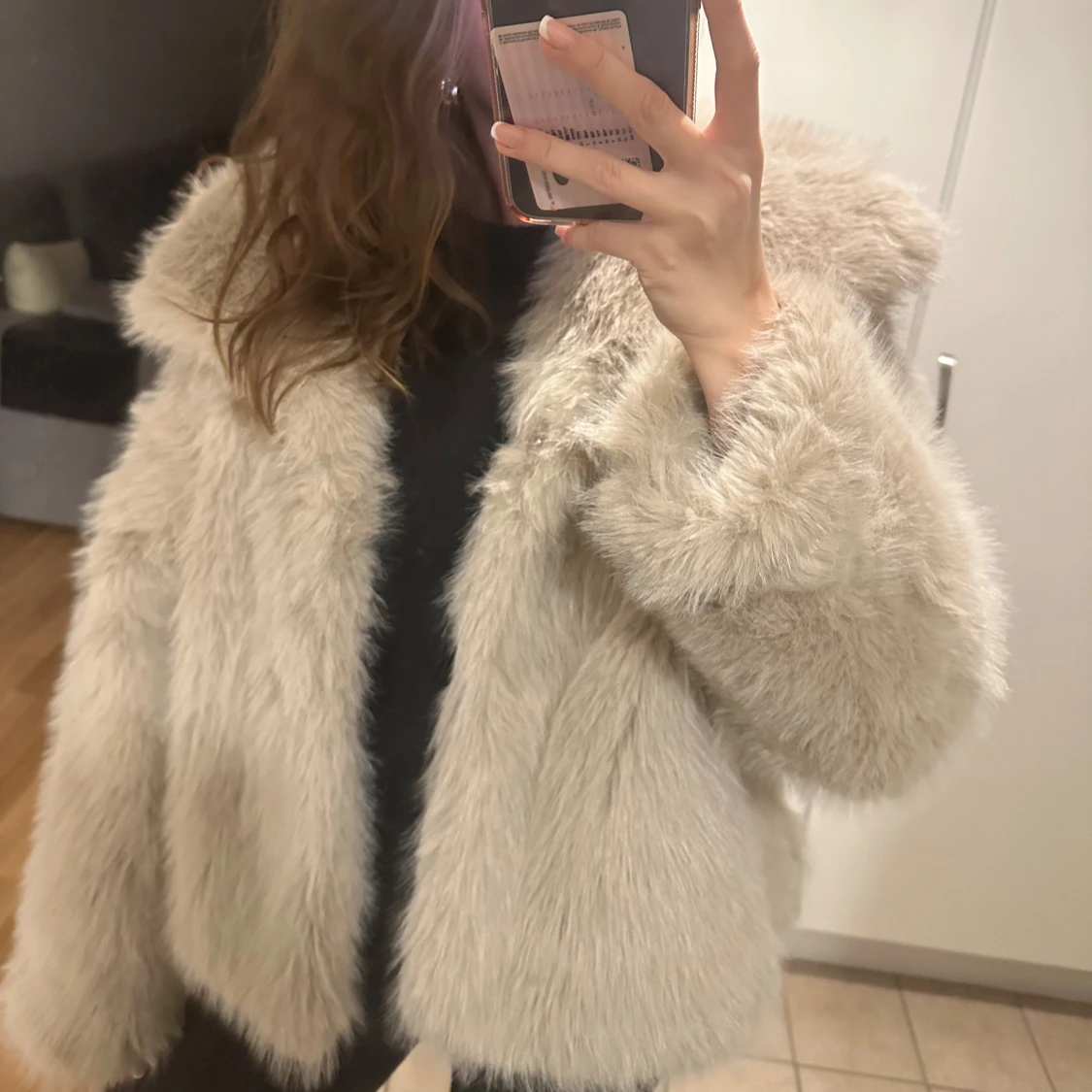 Beige pälsjacka twoangels - 90