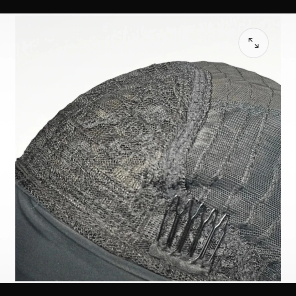 24 inch straight Headband wig in Black with beige Cap - 90