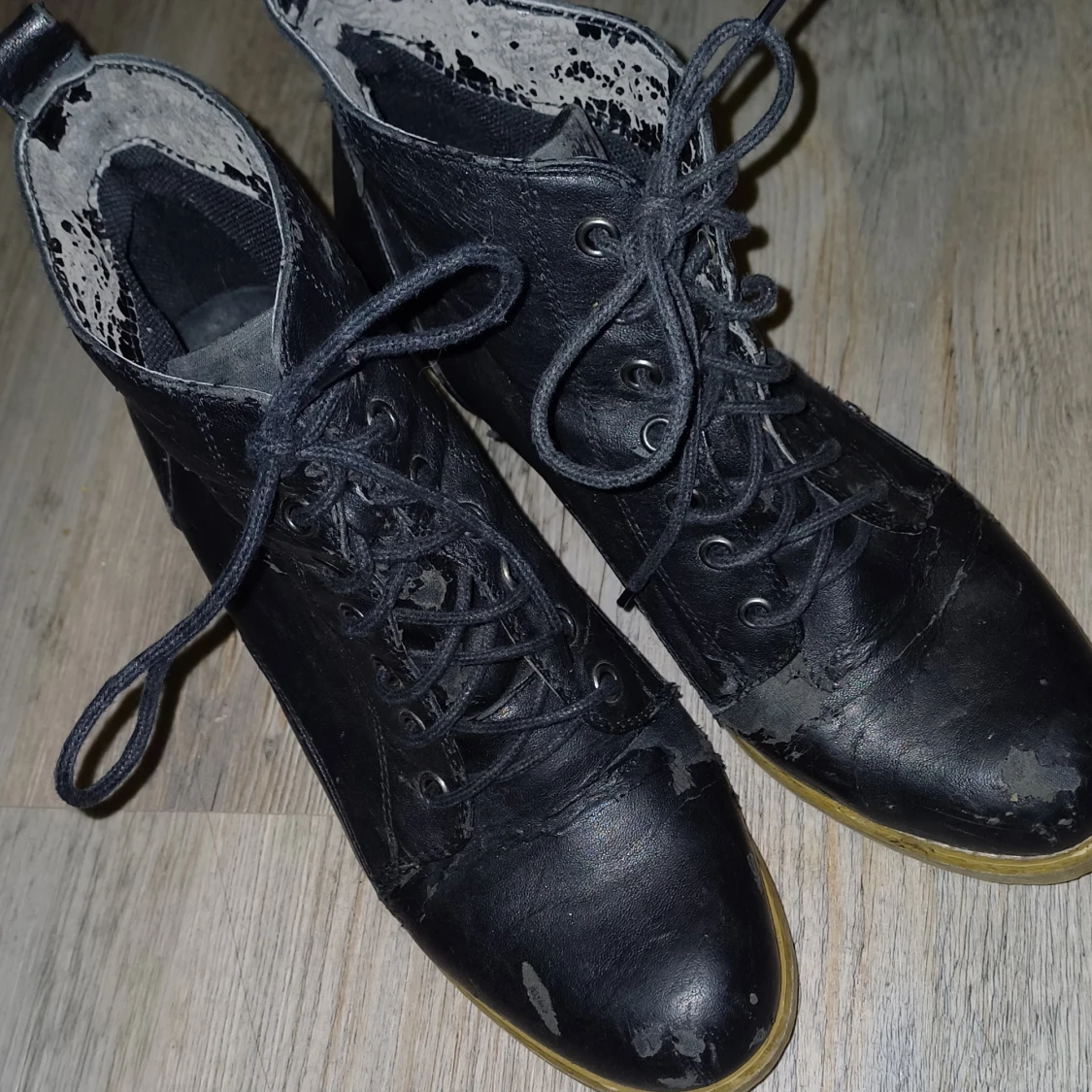 Svarta boots med snörning - 2