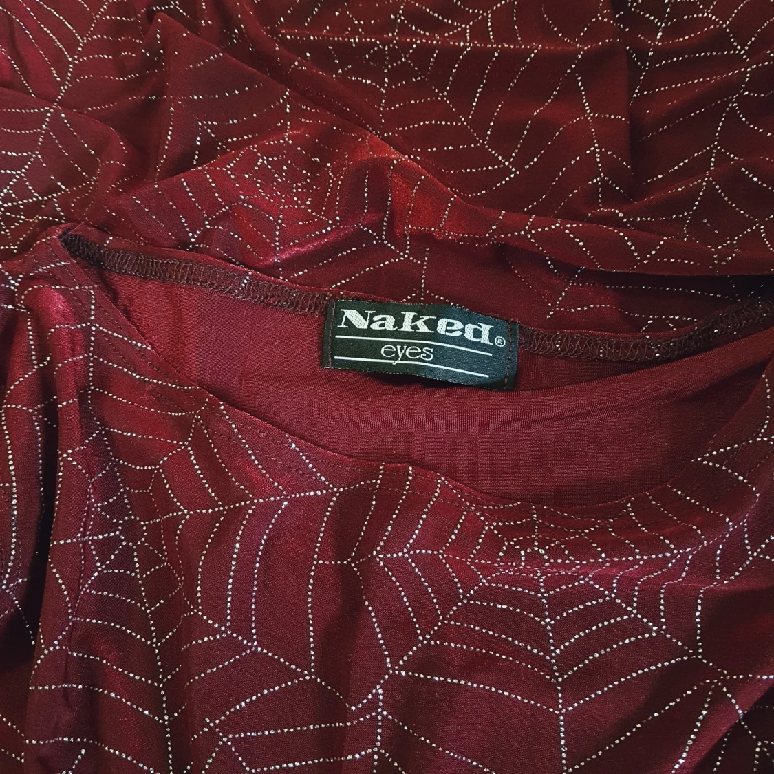 Klänning med glittriga spindelnät - 93