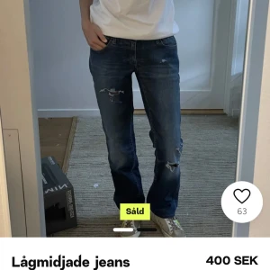 Lågmidjade jeans  - Säljer dessa jeans. Fint skick!! 🩷🩷🩷🩷🩷