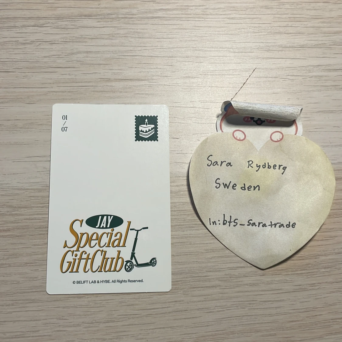 Enhypen special gift club pc Jay - 1