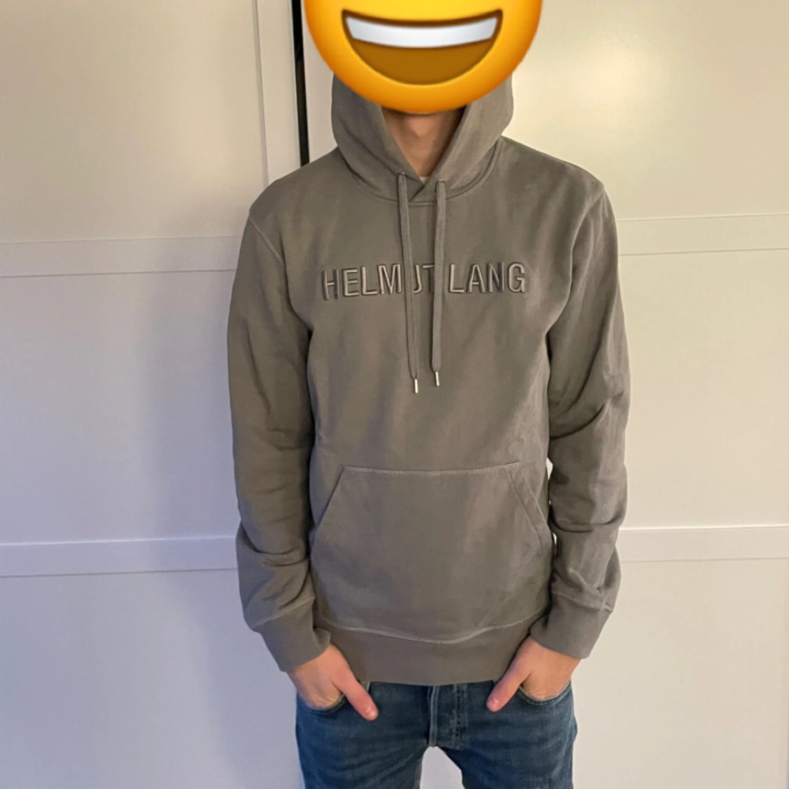 Grå hoodie från Helmut Lang - 1