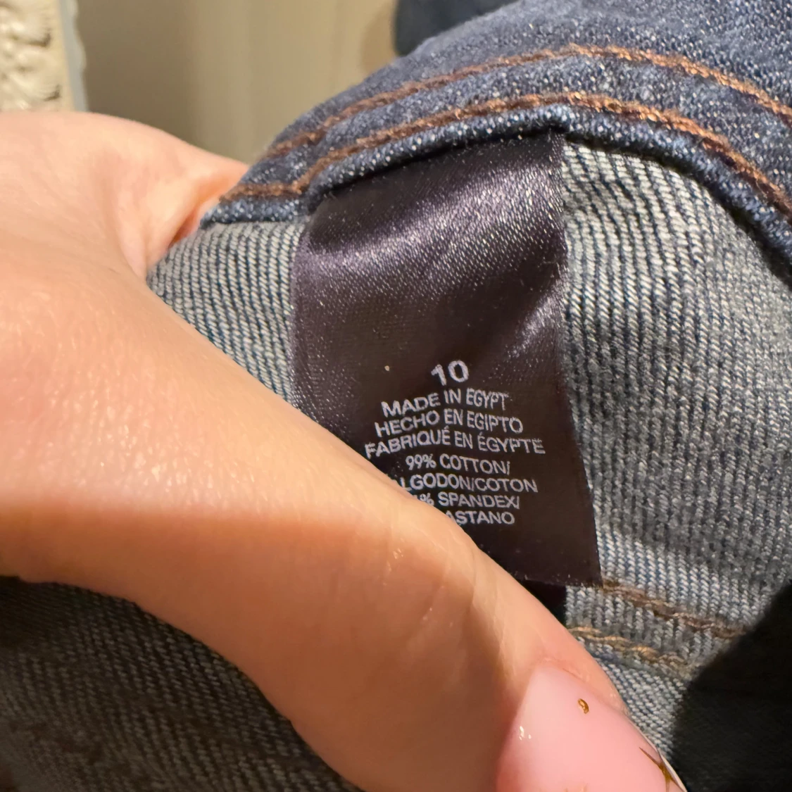 Mörblå vintage jeans  - 2