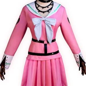 miu iruma cosplay - en miu iruma cosplay, köpt från amazon i 2021. säljer då jag inte har ett intresse för danganronpa längre. saknas peruk, handskar och halsband då det inte kom med när jag köpte den :) köptes för 600+ kr