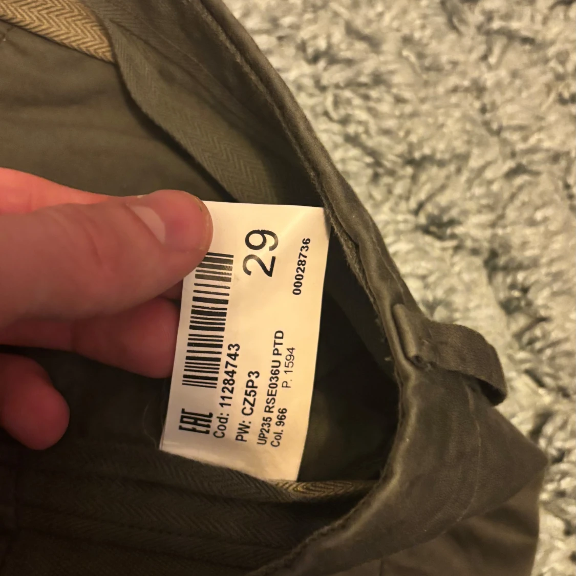 Bruna/mörkgröna chinos från Dondup - 2