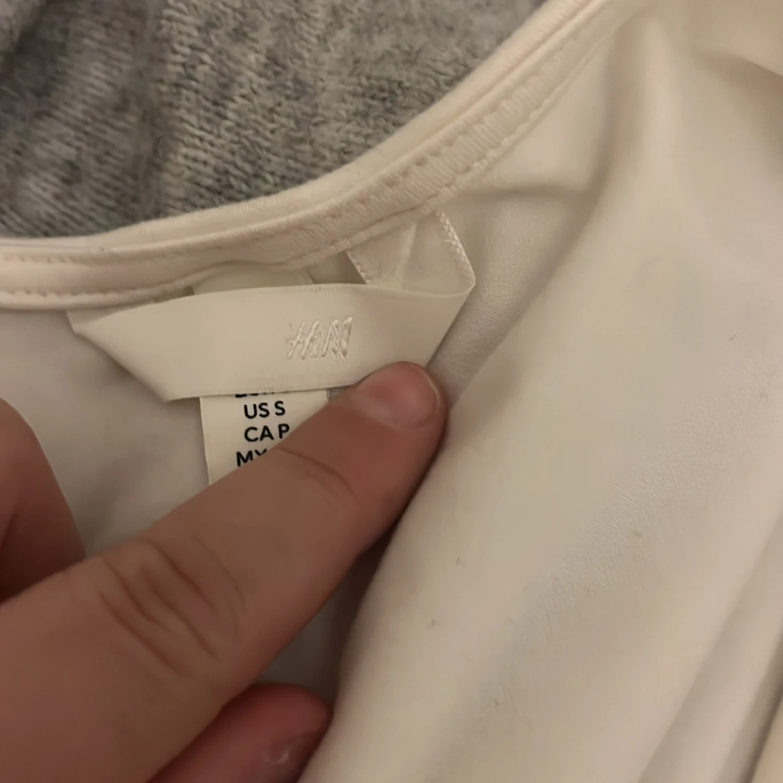 Vit långärmad topp från H&M - 3