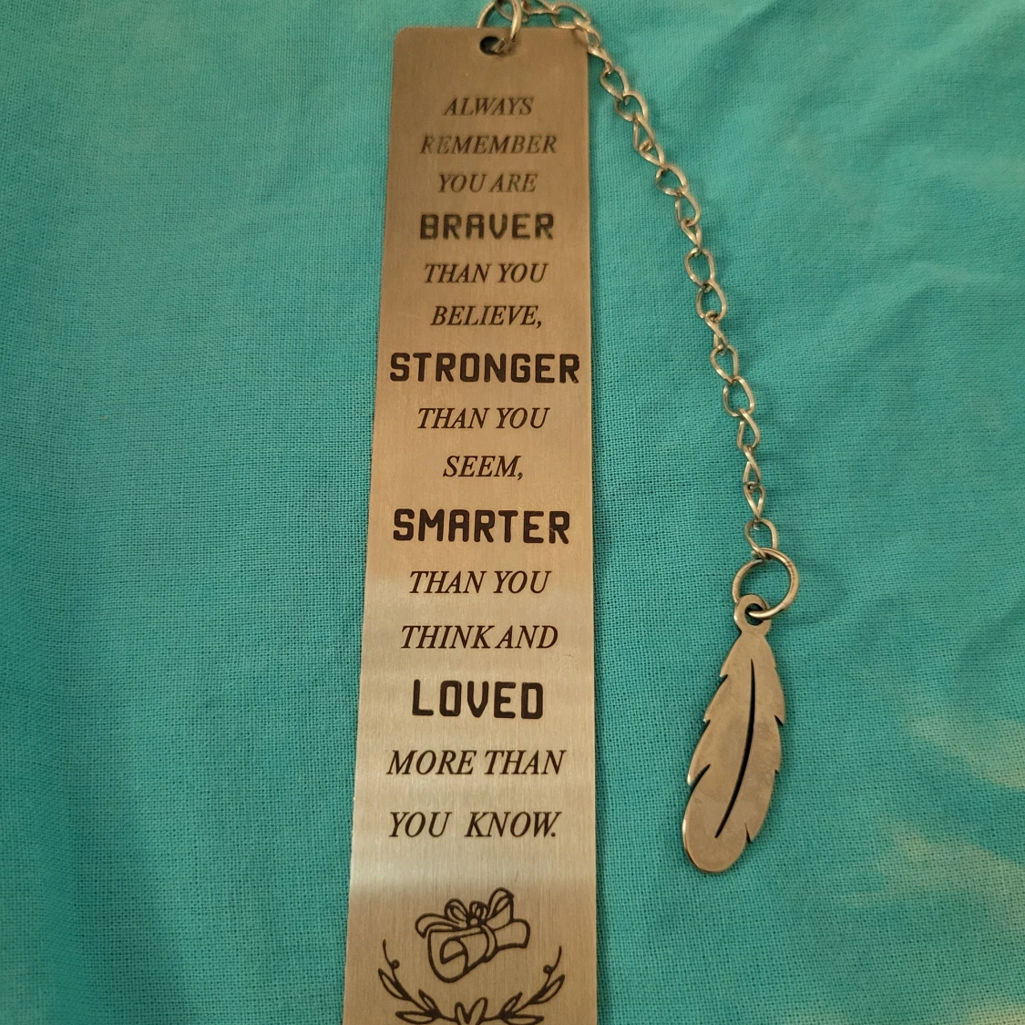 Metallbokmärke med inspirerande citat - 1