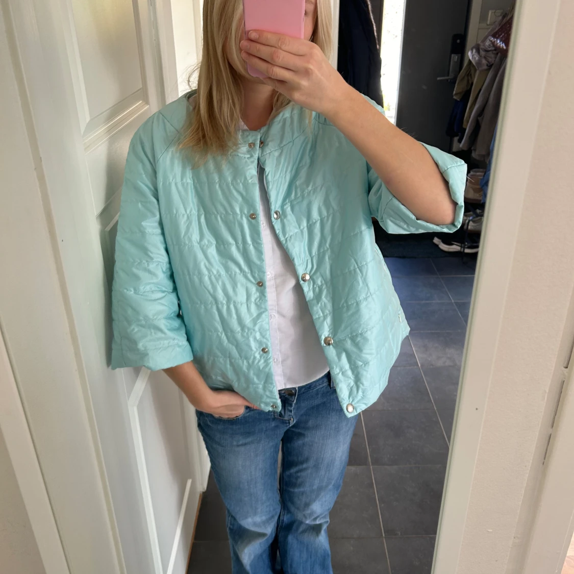 Ljusblå dunjacka  - 91