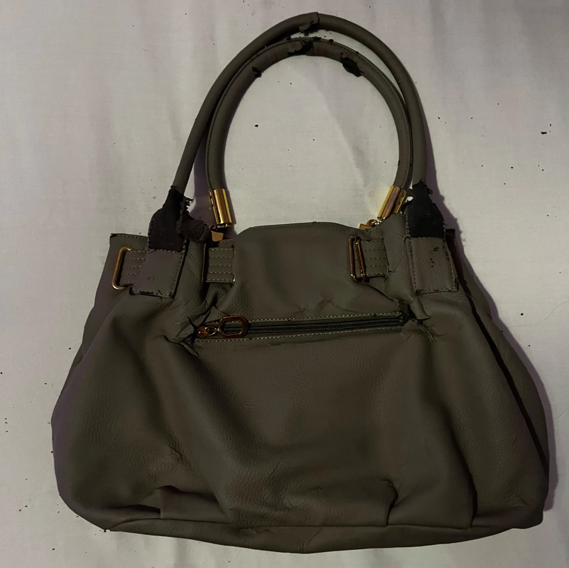 Grå grön hand väska  - 90