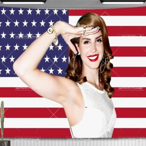 Lana Del Rey flagga - MEDFÖLJER GREJER ATT SÄTTS UPP DEN MED!!! Måtten än: 230x150 cm! Pris kan diskuteras!💗💕