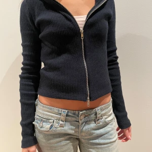 Marin blå zip kofta från Gina Tricot - Storlek XS