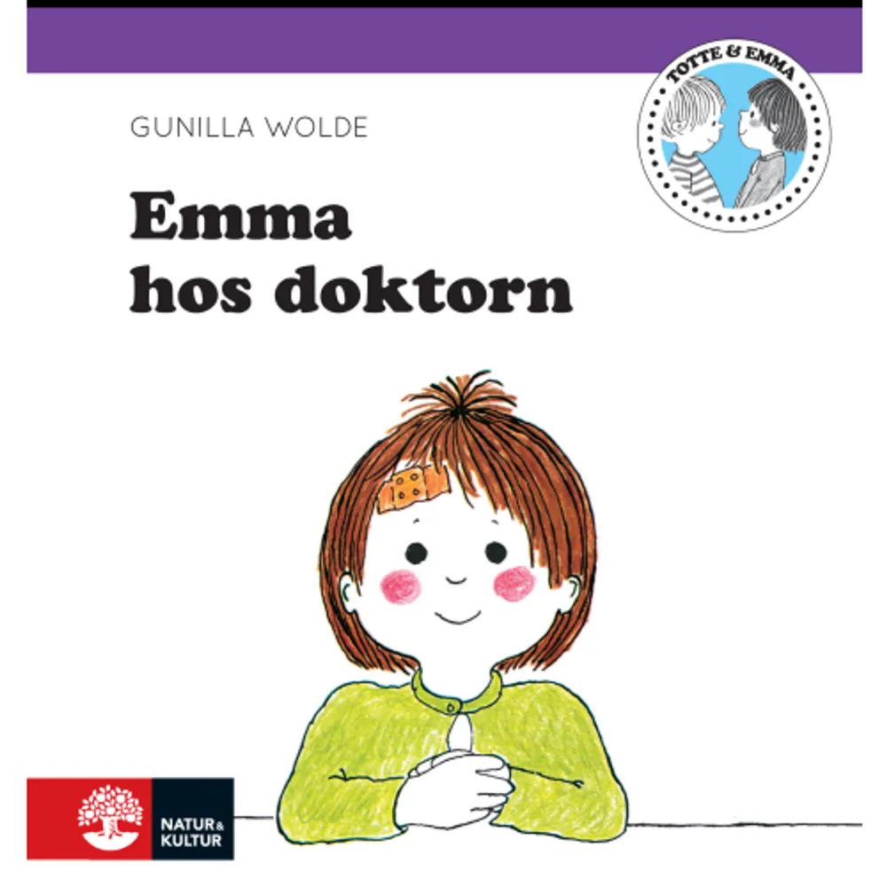 Emma faller från klätterträdet och måste åka till doktorn. Böckerna om Totte och Emma är riktiga barnboksklassiker. Vardagsnära berättelser i kombination med tidlösa illustrationer gör böckerna ständigt aktuella. Nu varsamt reviderade i ny design.  Gunilla Wolde (1939-2015) var författare, tecknare och illustratör. Hon är framför allt förknippad med de populära böckerna om Totte och Emma, klassiker som läses och älskas av nya generationer. Böckerna har översatts till fjorton olika språk.    Format Inbunden   Omfång 28 sidor   Språk Svenska   Förlag Natur & Kultur Allmänlitteratur   Utgivningsdatum 2014-10-11   Medverkande Linn Yngborn   Medverkande Gunilla Wolde   ISBN 9789127139244  . Böcker.