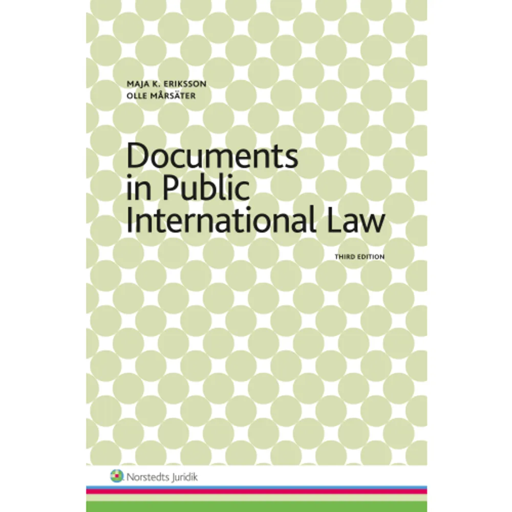 This collection of documents in public international law can be used with advantage by anyone with an interest in international law. It will be of particular interest to law students at both undergraduate and postgraduate level, law teachers and practitioners. It will also be a resource for students in the fields of politics and international relations.    Format Häftad   Omfång 469 sidor   Språk Svenska   Förlag Norstedts Juridik AB   Utgivningsdatum 2015-08-06   Medverkande Olle Mårsäter   ISBN 9789139205456  . Böcker.