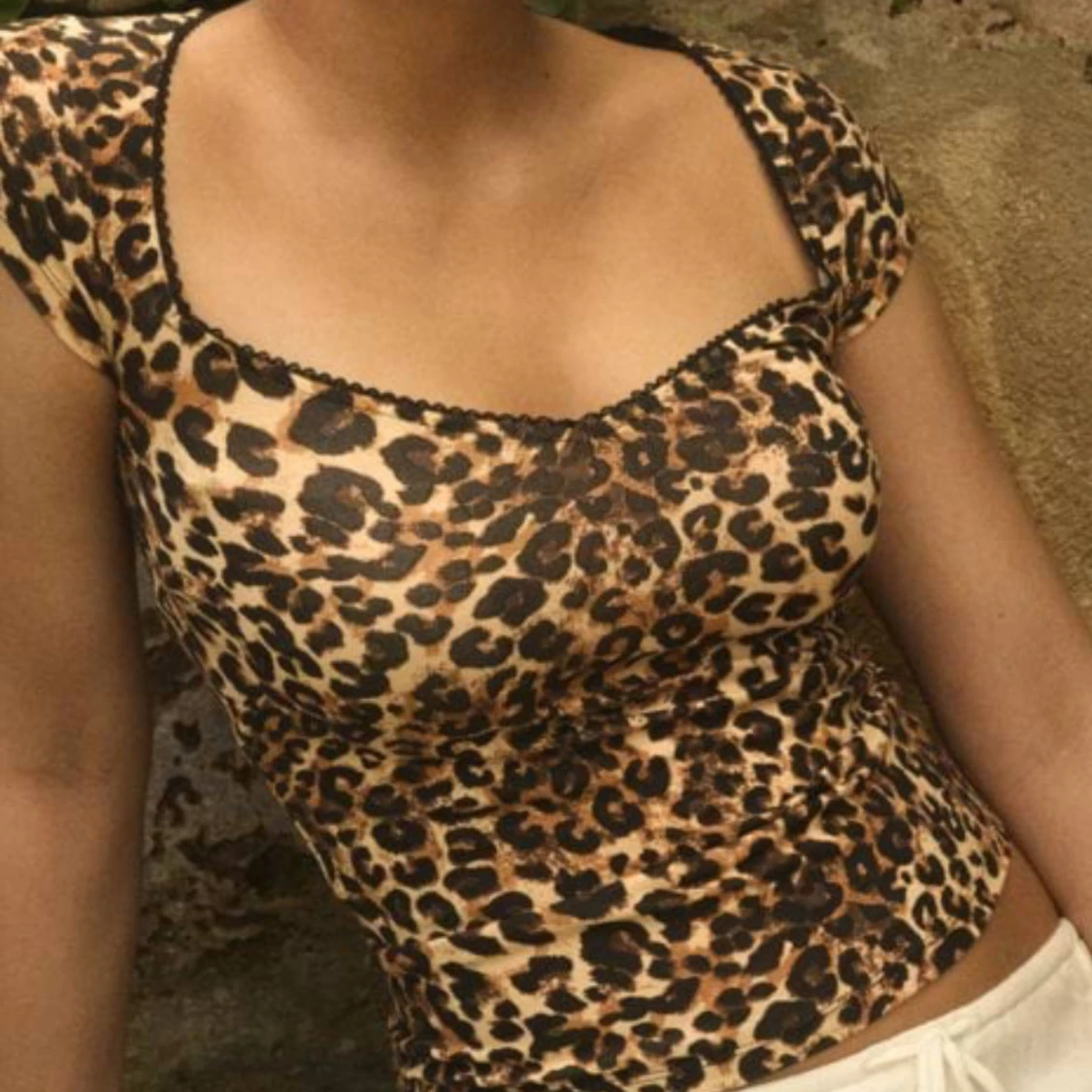 Leopardmönstrad topp