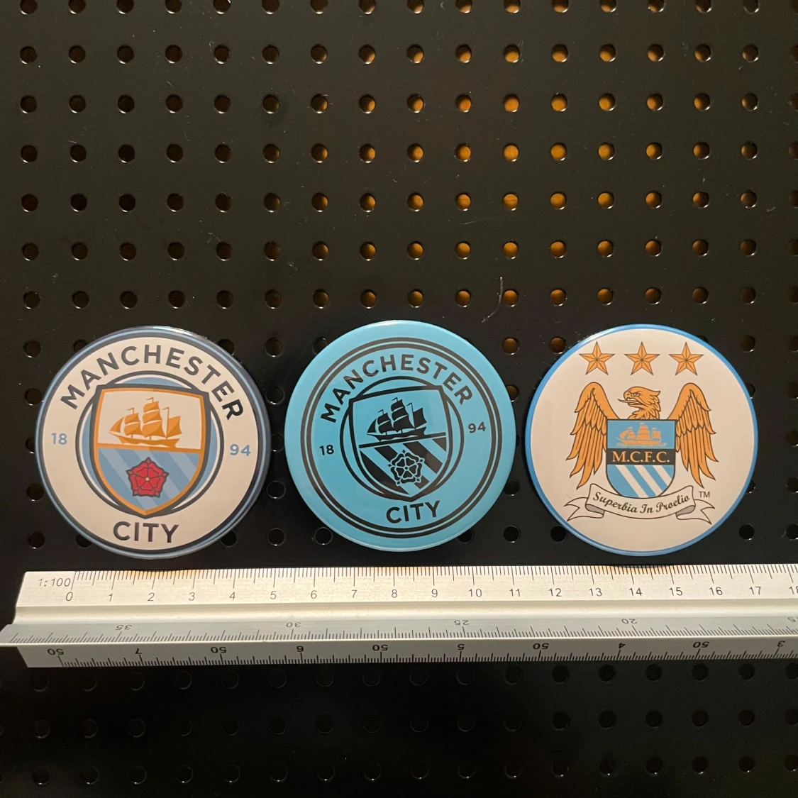 Magnet fridge 3pcs  (59mm) - Manchester City 