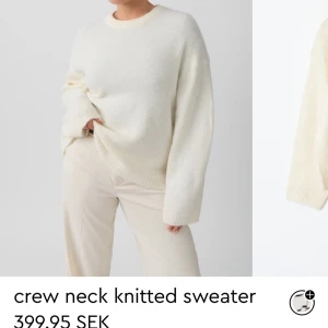 Vit stickad tröja  - Vit stickad tröja från Gina tricot