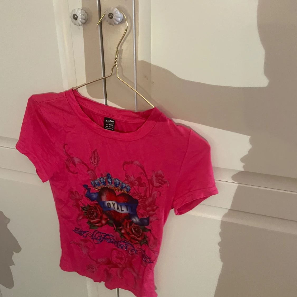 Rosa t-shirt med tryck