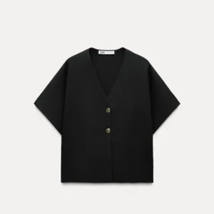 Eftertraktad blus från zara!  - Säljer i SVART! Bra skick! Slutsåld! ❤️