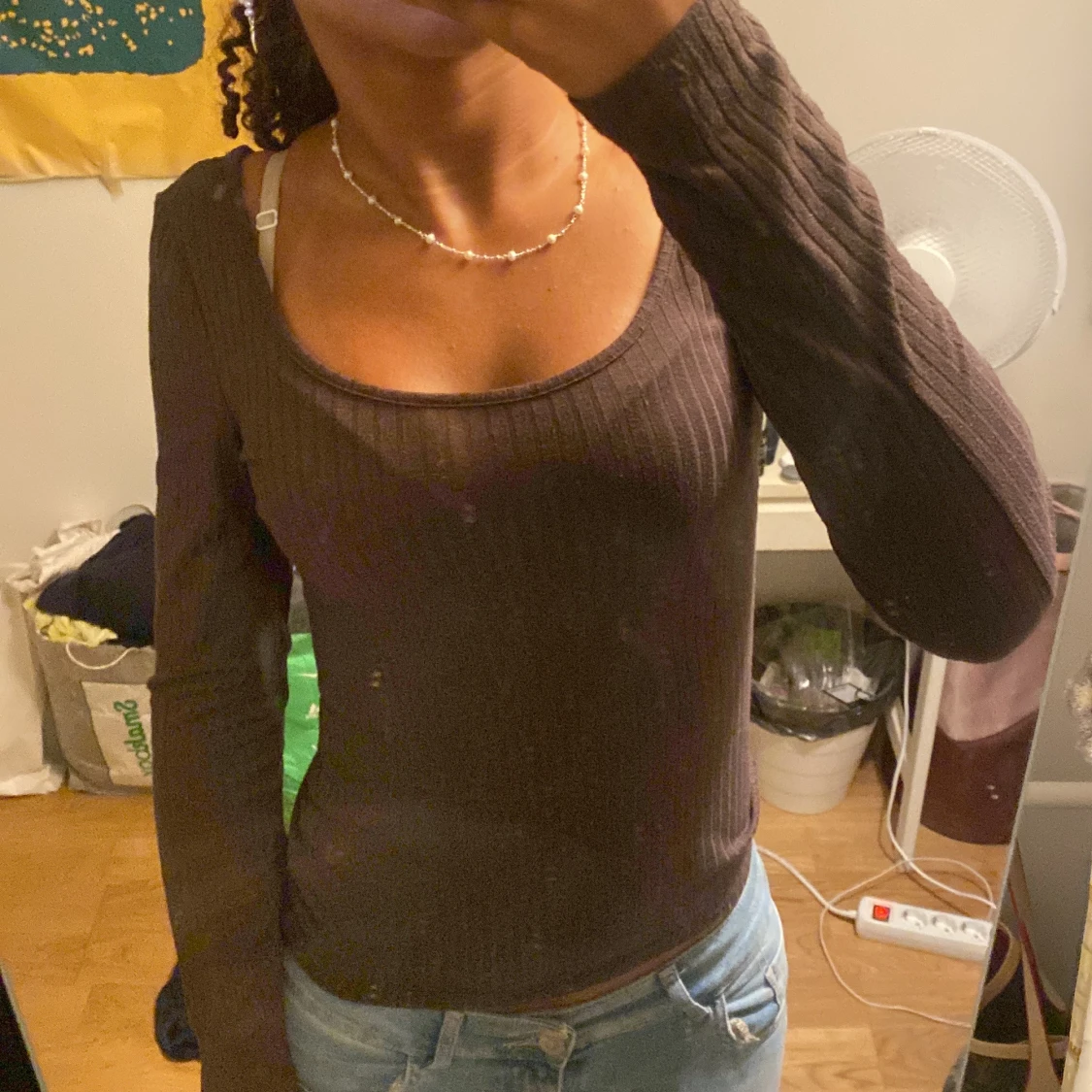 Brun långärmad tröja! - 90
