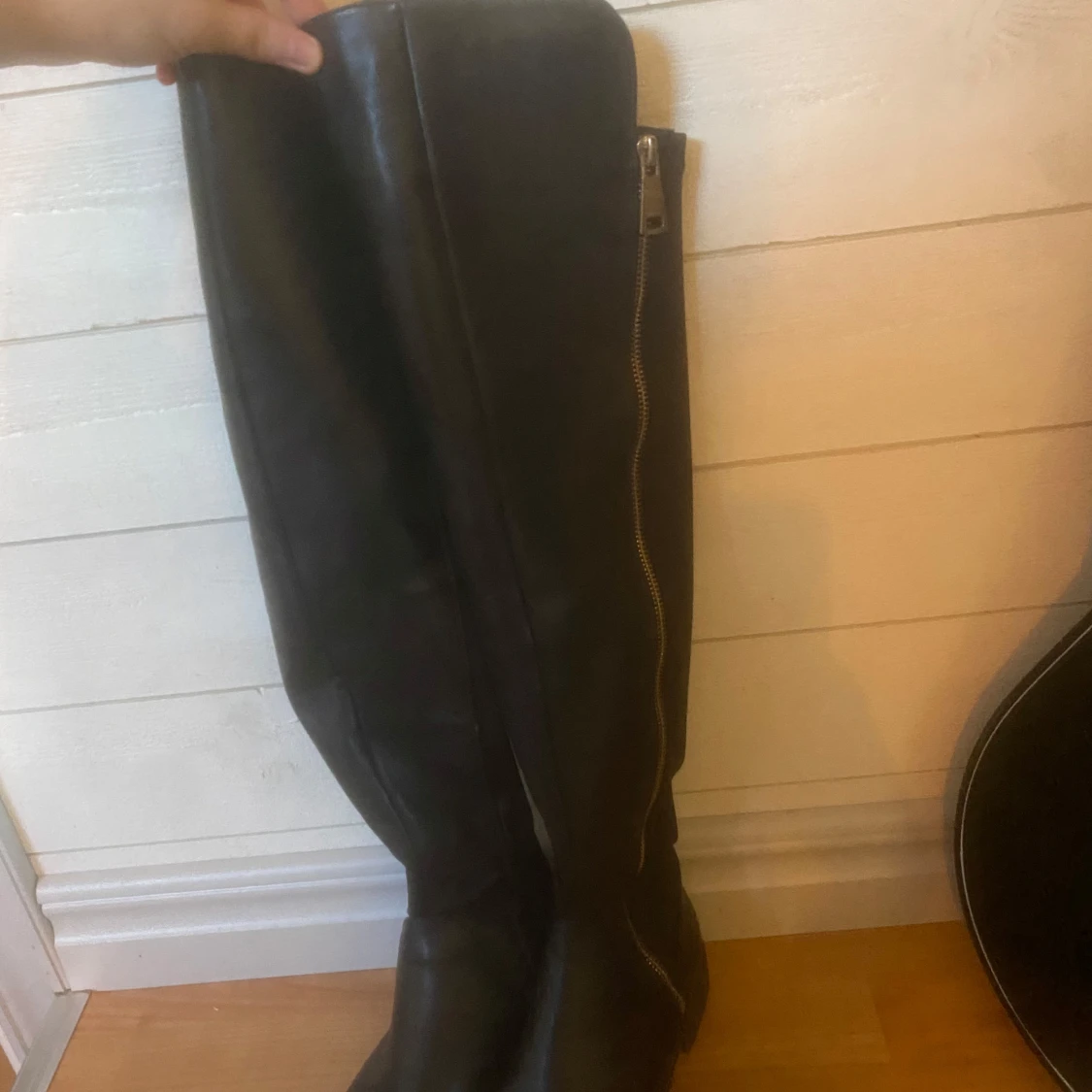 Svarta höga stövlar med dragkedja - 2