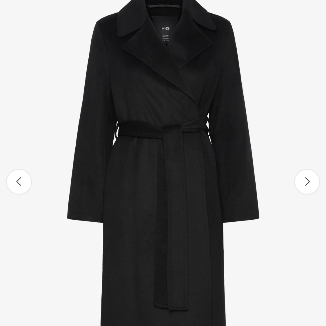 Svart ullkappa från Mango