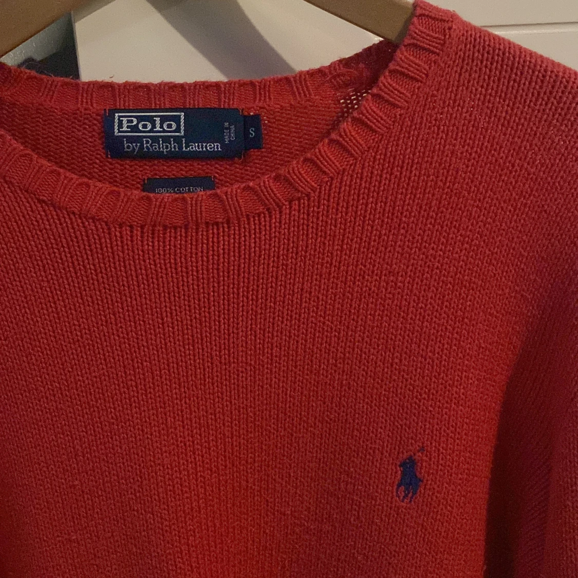 Röd stickad tröja från Polo Ralph Lauren - 90