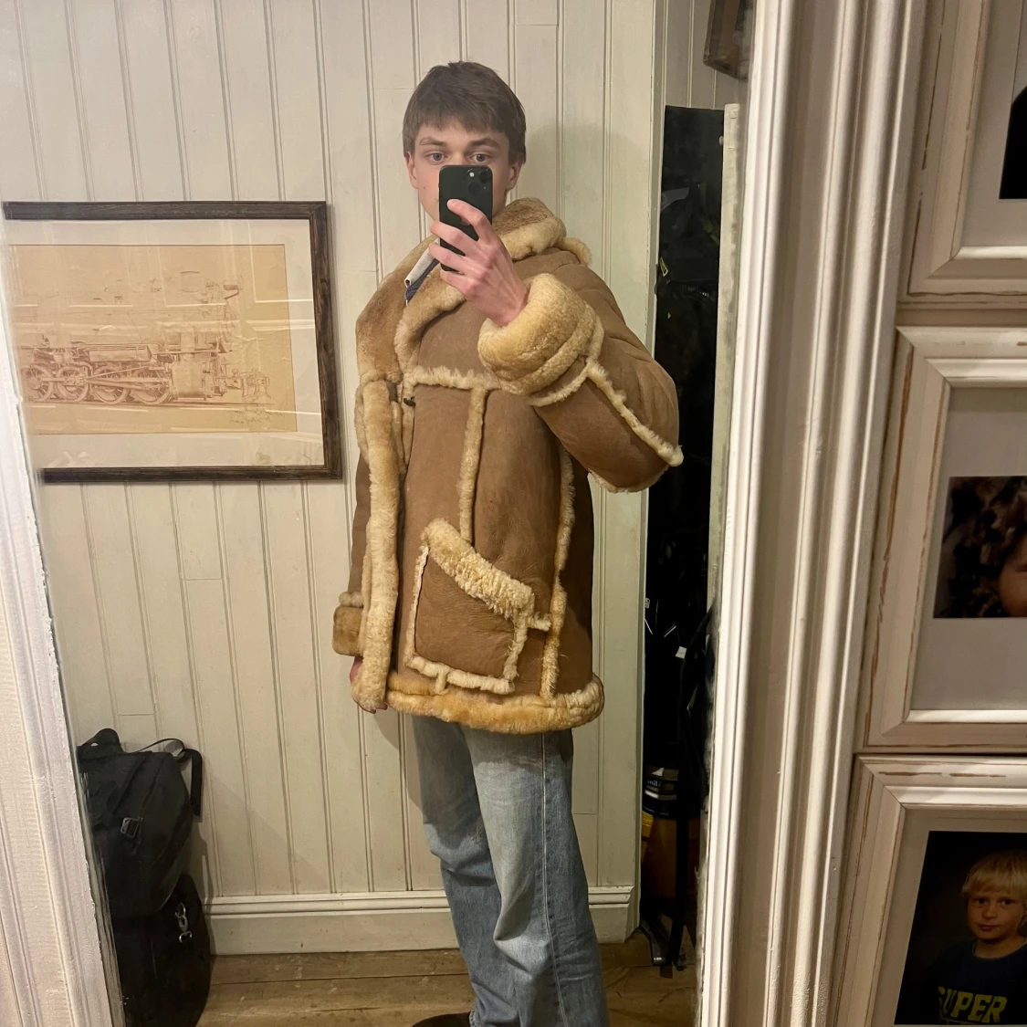 Men’s Shearling Sheepskin Coat - 90