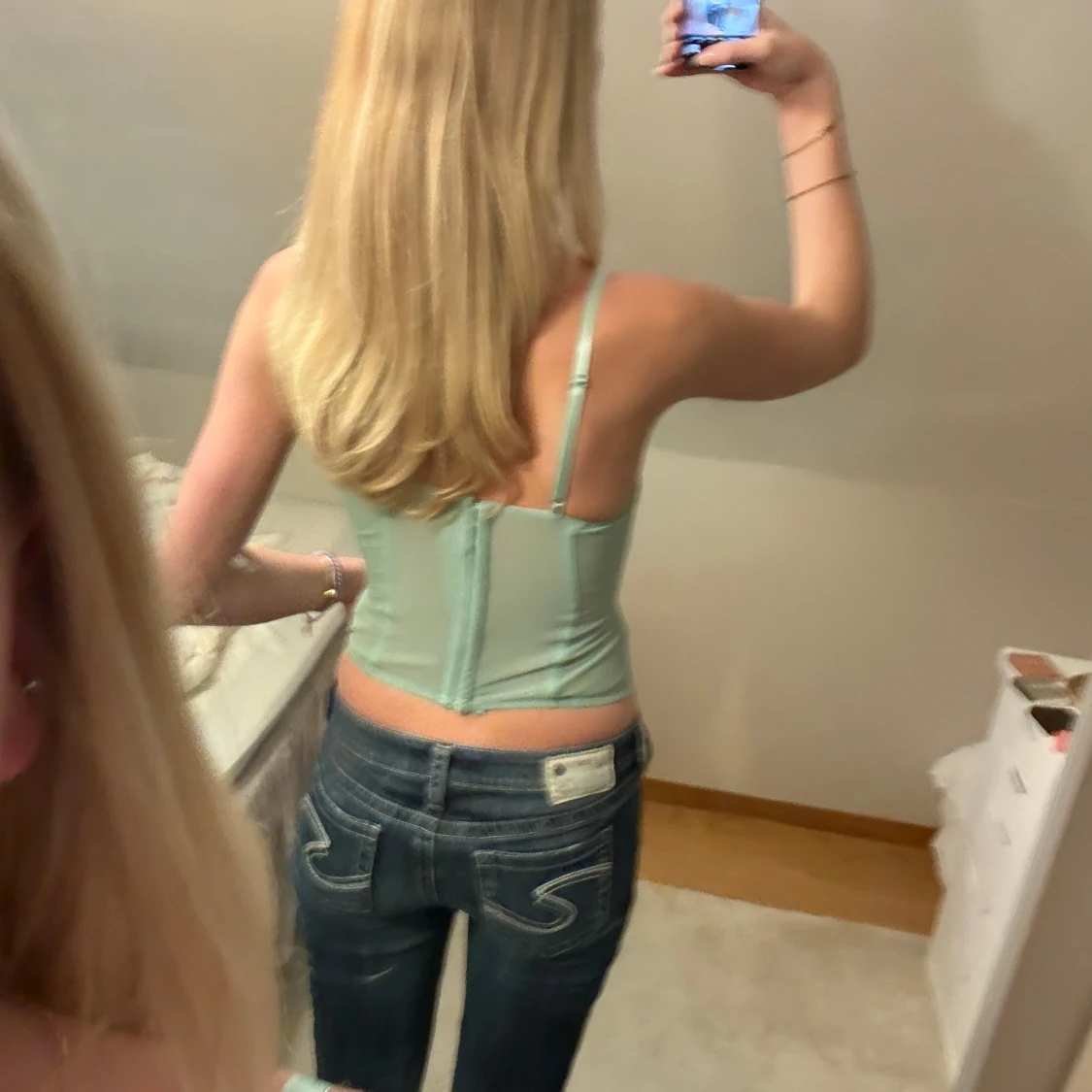 Mintgrön korsettopp - 3