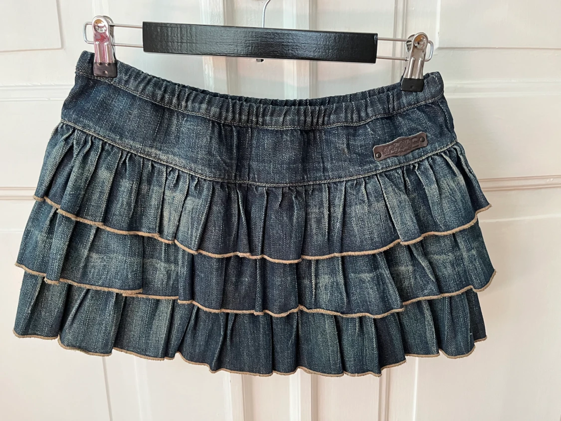 Jeans mini kjol - 90