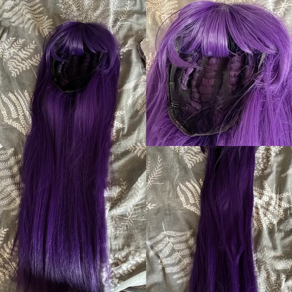 Selling this old wig used for yuri (ddlc) and ai hoshino. It’s pretty worn out and is pretty thin on the cap so wouldnt recommend for any characters with two pigtails or a ponytail! Can meet up at närcon. Wig has been crimped and is about 60cm?can measure. Väskor.