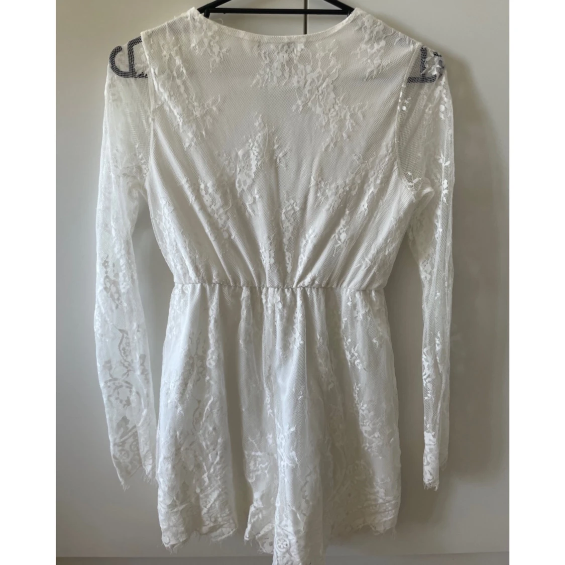 Nelly - Vit playsuit, spets, strl S  - 91