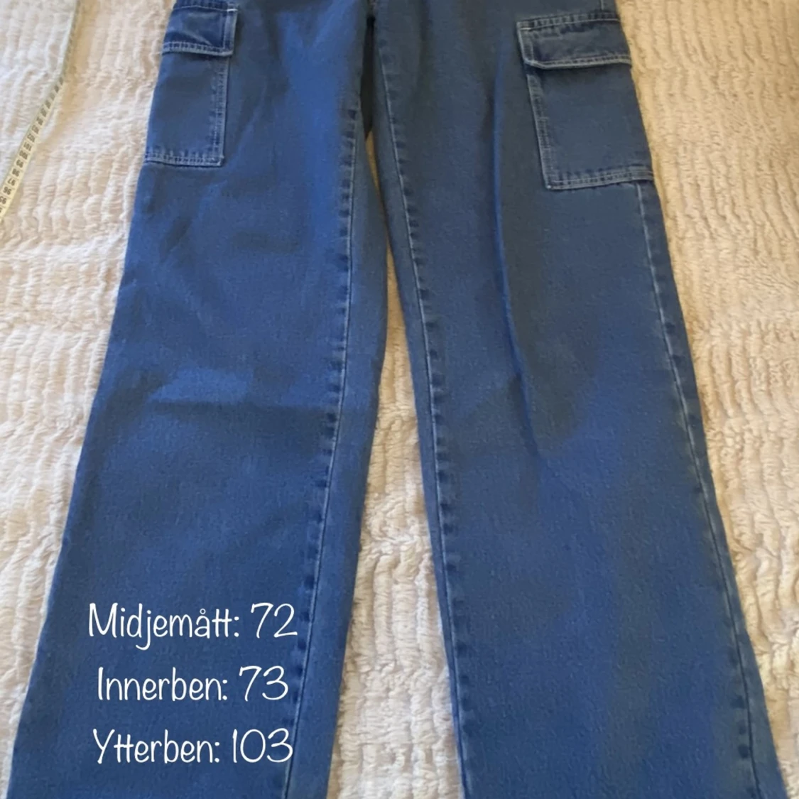 Blue cargo jeans