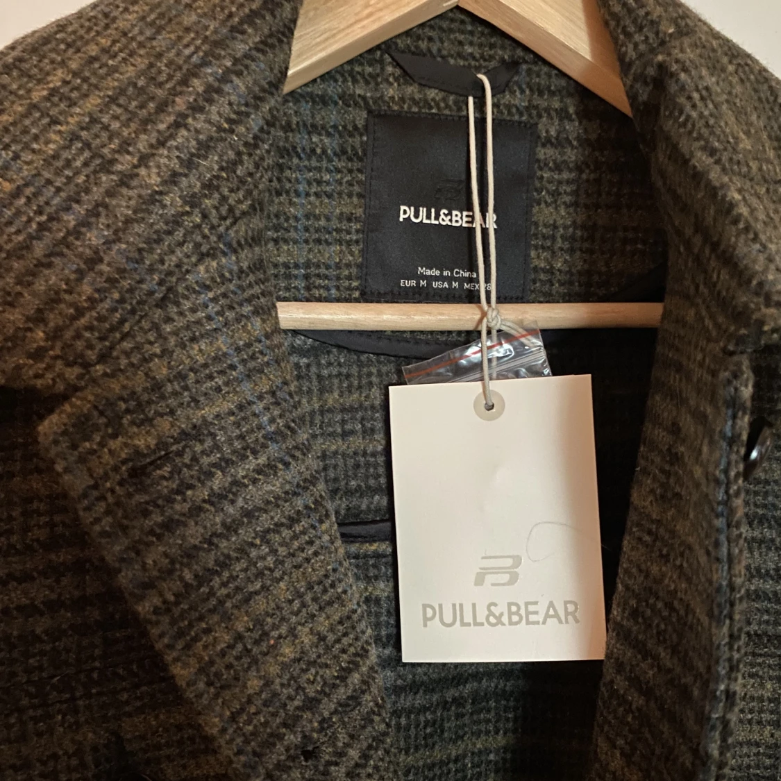 Pull & Bear plaid jacka/kappa  - 90