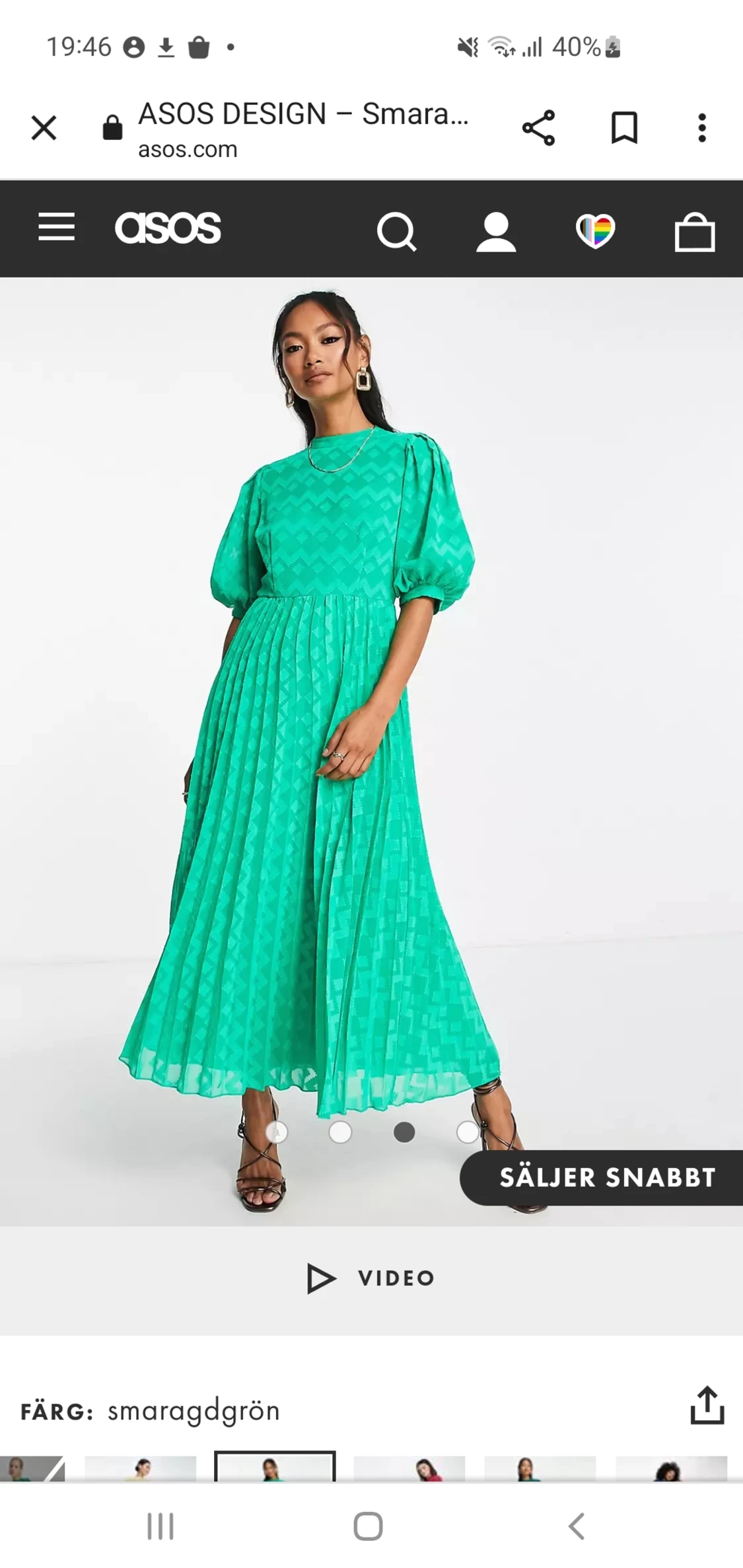 Superfin oanvänd klänning från ASOS