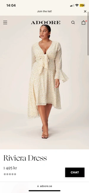 Adoore klänning strl.36 - Säljer denna Adoore klänningen ”Riviera Dress” i strl.36. Använd två korta tillfällen. Nypris: 1495kr Säljes för 700kr