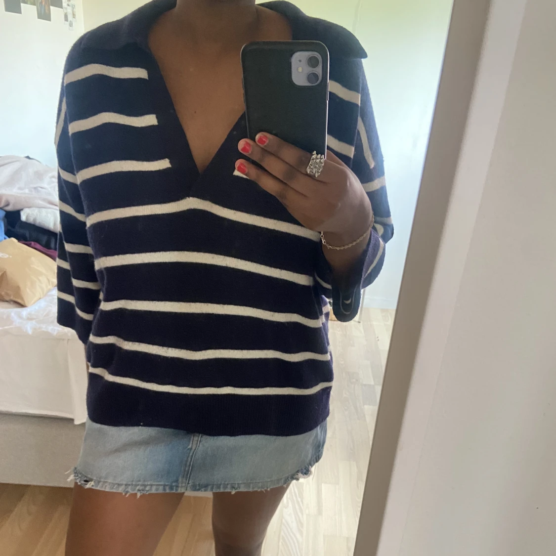 Trekvartsärmad tröja 