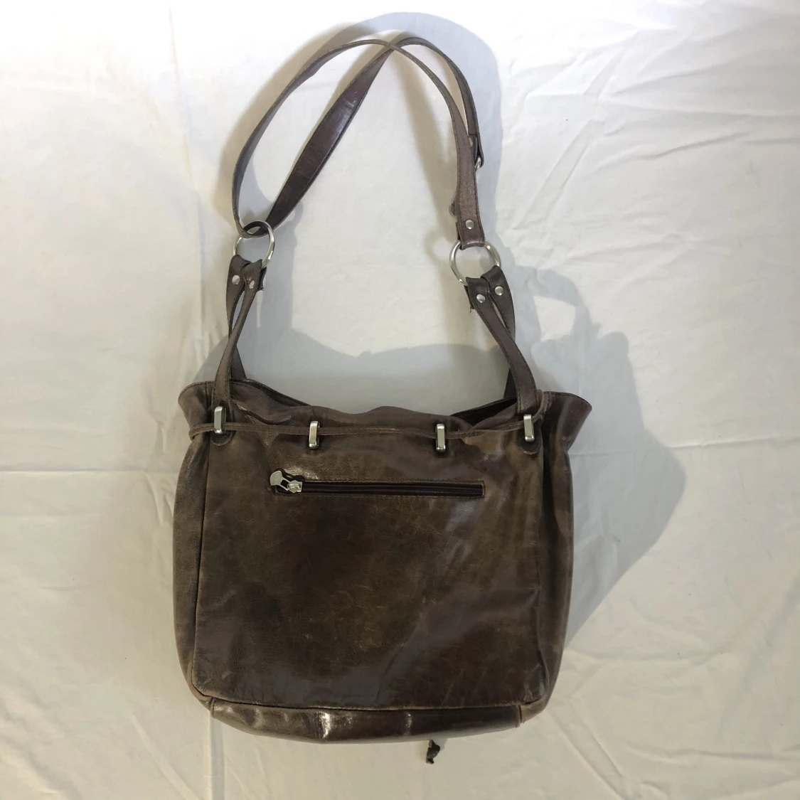 Brun läderväska - 91
