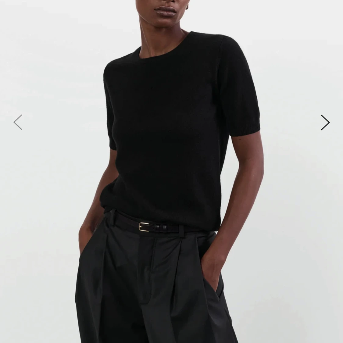 Svart soft goat t shirt  - 90